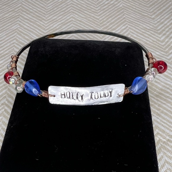 Ole Miss Hotty Toddy Bangle Bracelet - Picture 2 of 4